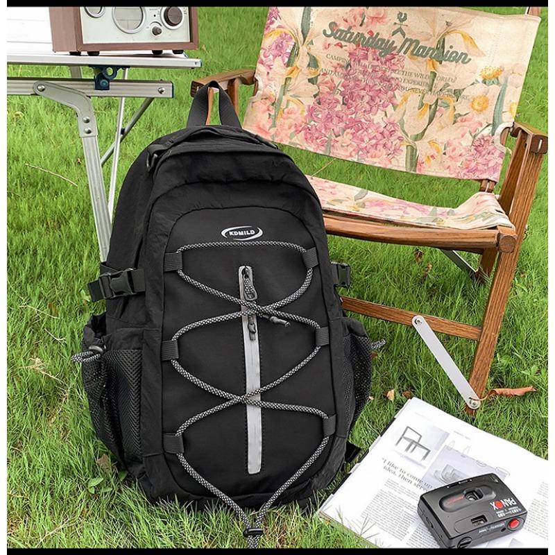 School bag new high-value fresh contrasting color splicing backpack couple lightweight mountaineering travel spring outing backpack