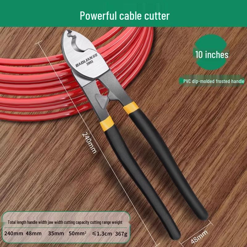 Multifunktions-Abisolierzange & Seitenschneider: Schnellwerkzeug für Elektriker mit industrieller Sichelschneide.