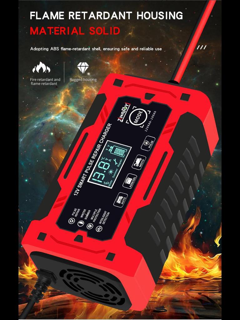 Intelligentes 12-V-Pulsreparatur-Batterieladegerät für Motorräder, Yachten und Autos