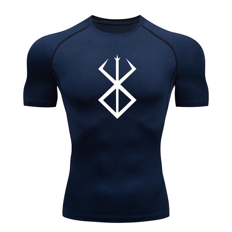 Men's Quick-Dry Compression T-Shirts: High Elastic, Moisture-Wicking Activewear for Basketball, Fitness, and Running.