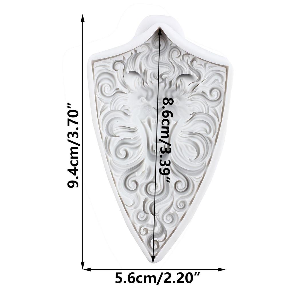 Lion Shield Silicone Mold Shield Fondant Molds Cake Decorating Tools Cupcake Topper Candy Resin Clay Chocolate Gumpaste Mold