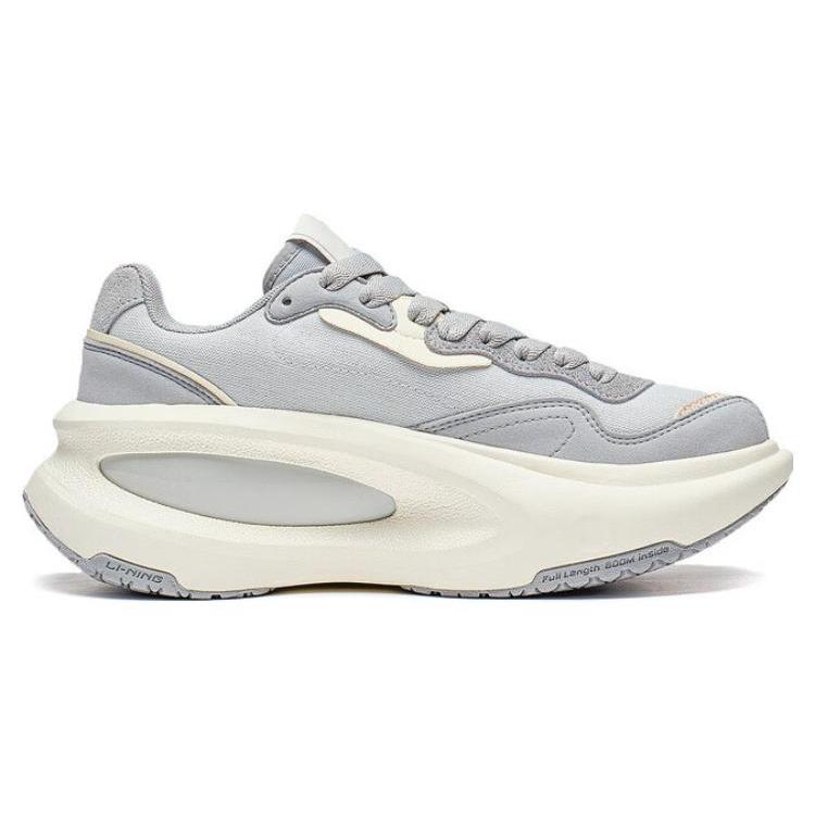 Li Ning Yun You Ocra Bequeme Dämpfung Rutschfest Abriebfest Niedrig geschnitten Freizeitschuhe Unisex Ecru AZGT087-2