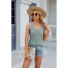 New Women's Solid Color V-neck Loose Sleeveless Tank Top Casual Basic Inner Vest Top