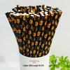 Biodegradable Halloween Paper Straws with Skull and Pumpkin Design