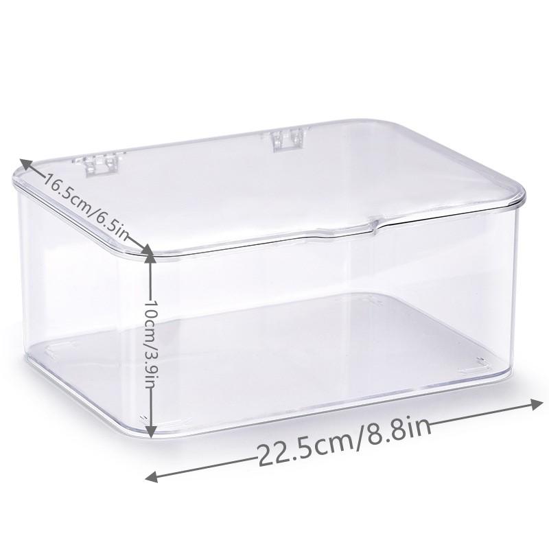 Flip Top Dustproof Storage Box for Phone Cases and Accessories, Desk Organizer with Large Capacity