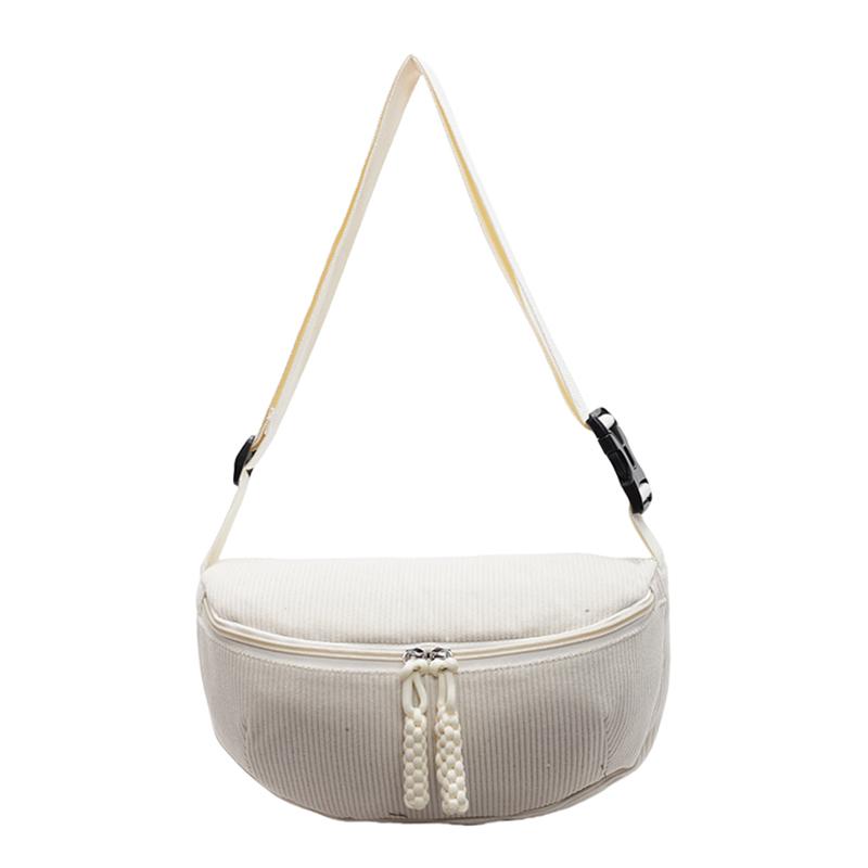 Corduroy Chest Bag Women's Underarm Bag Shoulder Bag Commuter Crossbody Bag