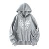 Women S Fall Winter Fleece Hooded Zip Up Cardigan Sweatshirt Spider Web Heart Print
