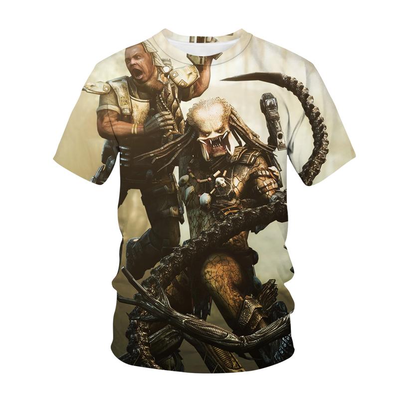 Alien T-Shirts Animal Pattern 3D Print Women Men Casual Short Sleeve T Shirt Y2k Harajuku Streetwear Tees Tops Unisex Clothing