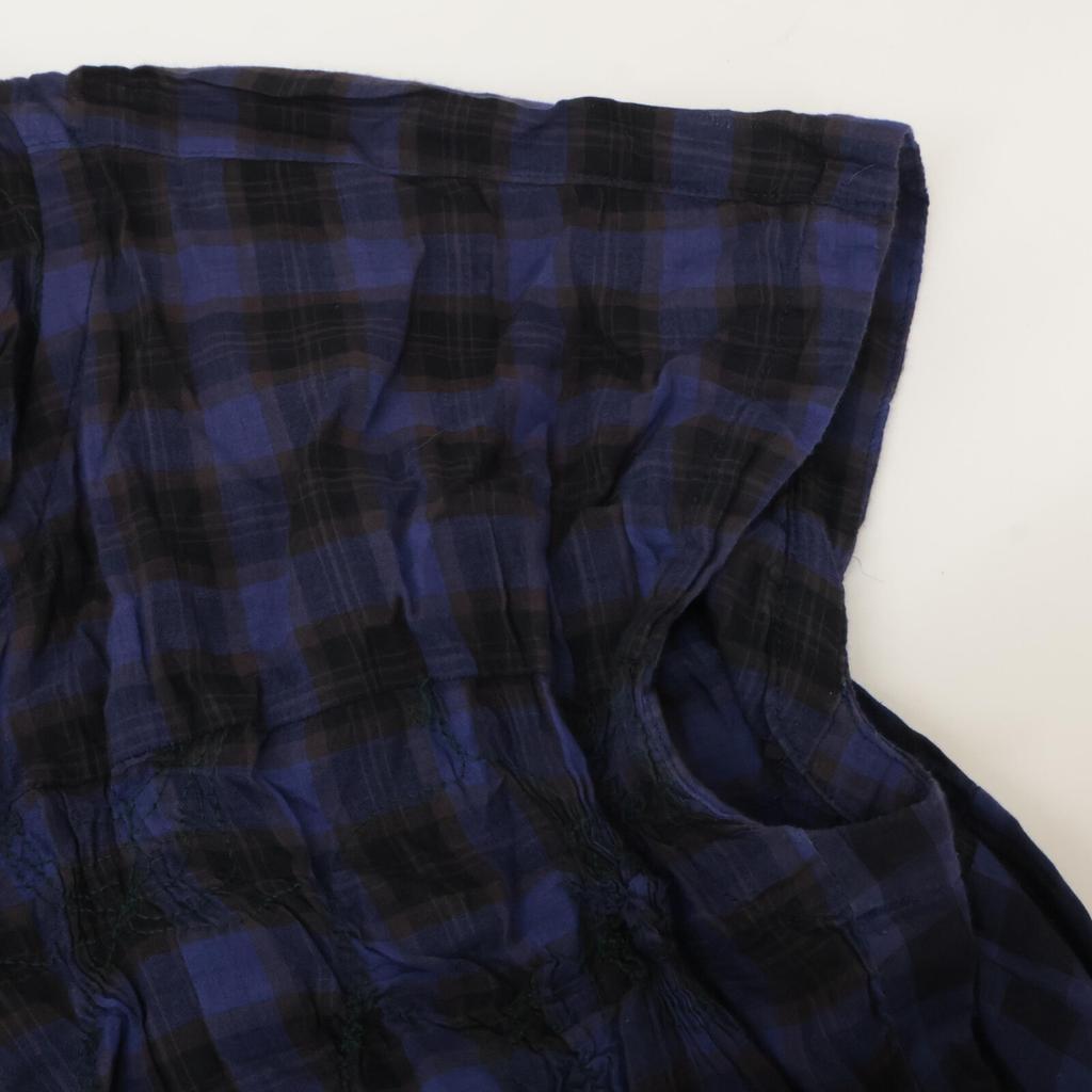 Haat Black and Purple Pleated Checkered Dress Dress 3 black/purpleUsed