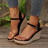 Summer 2025 muffin cross transparent belt sandals new women's European and American large size platform Roman sandals
