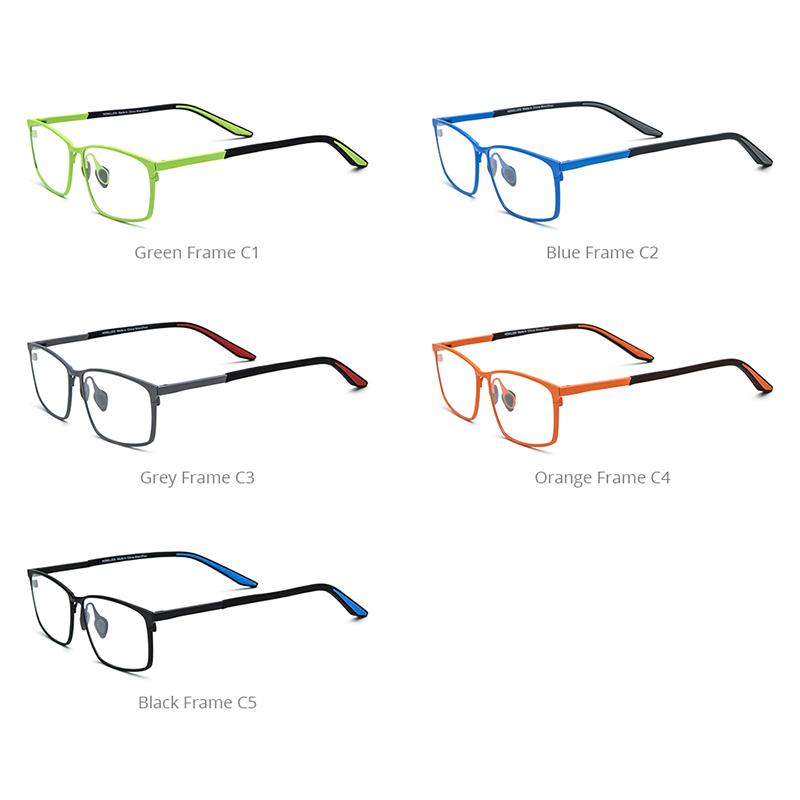 HONILLESI Progressive Prescription Glasses Custom Photochromic Myopia Optical Lens Eyewear Men Square Eyeglasses Titanium Frames