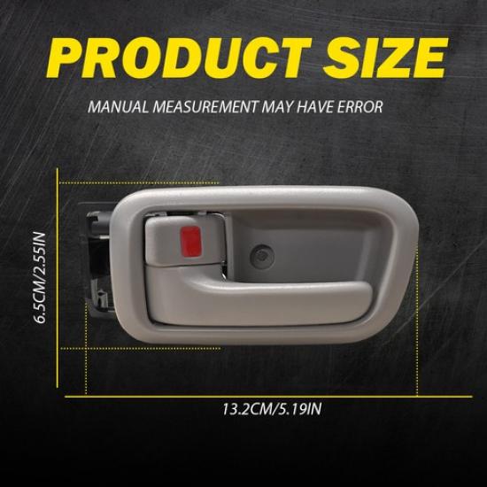 Set Car 2 of Door Handle Interior LH RH Front Fit Beige Toyota Tundra 2000-2006