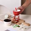 Ensemble de caquelons à fondue avec fourchettes, Caquelons en céramique pour faire fondre au photophore pour fromage, Réchauds individuels en céramique pour beurre, Apéritif