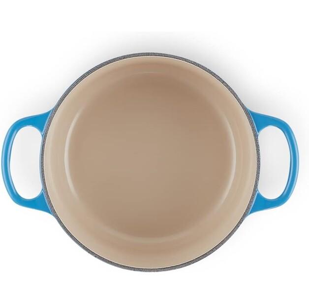 Чугунная жаровня Le Creuset Signature круглая 20 см лазурь 2,4 л (21177202202430)
