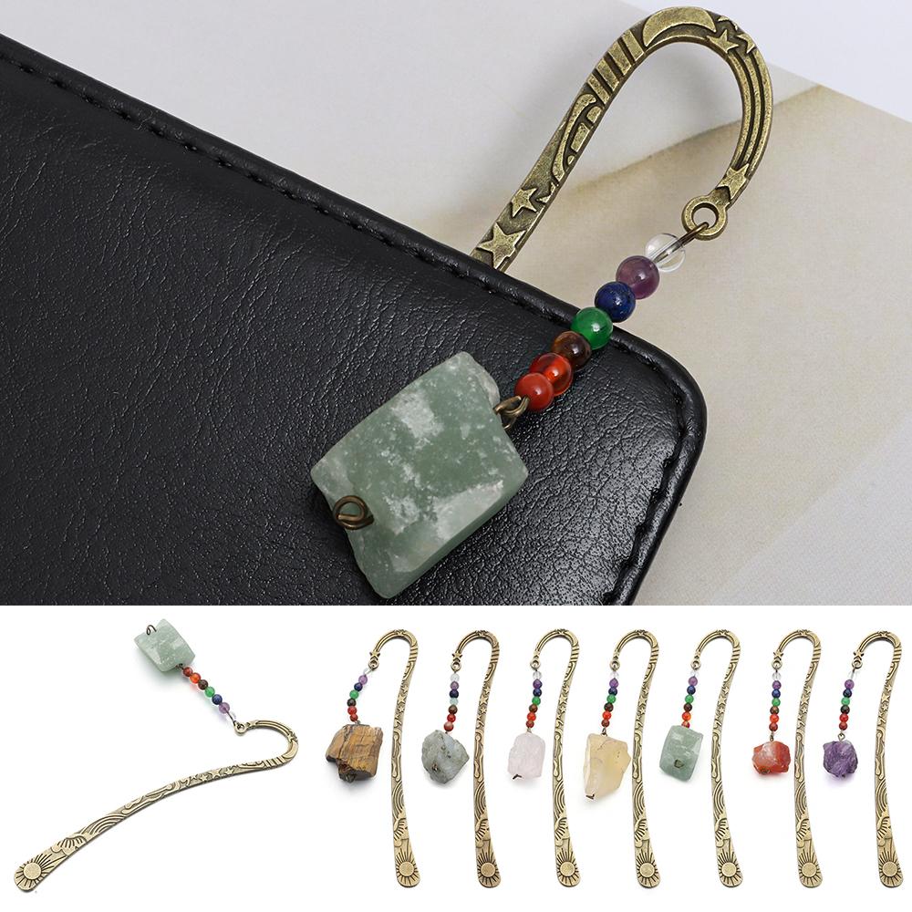 

для женщин мужчин тигровый глаз кристалл закладка металлическая закладка 7 чакр исцеляющая каменная кварцевая книга маркер