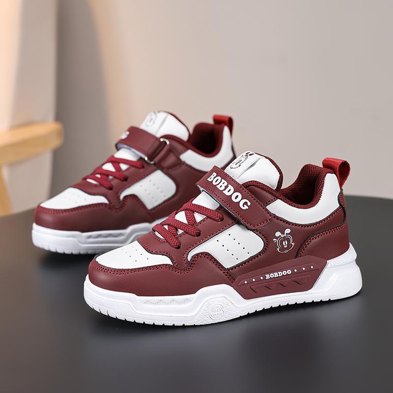 Children's Fashion Velcro Thick Sole Height Increasing Low Cut Casual Board Shoes Outdoor Casual Sports Shoes 28-38