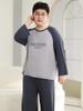 Spring Plus Size Kids' Raglan Long Sleeve Pajama Set - Teen Loose Fit