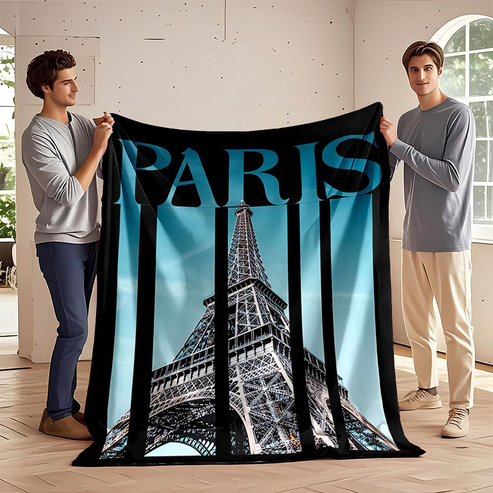 Paris Eiffel Tower Art Blanket for all seasons blanket lunch break throw gift