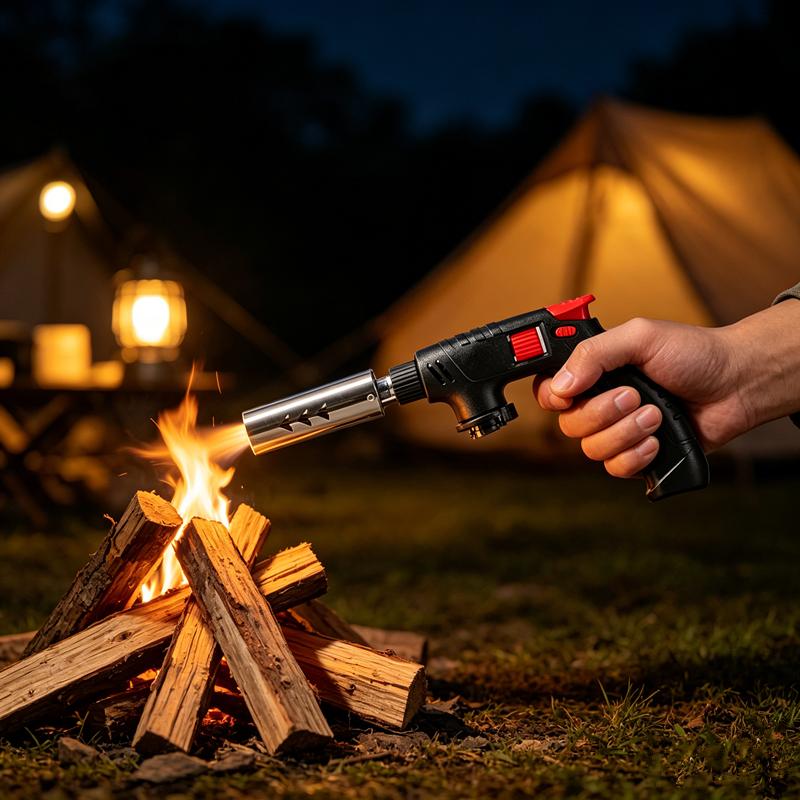 Extended Butane Gas Torch Long Nozzle Portable Refillable for Outdoor Camping BBQ Welding Home Cooking