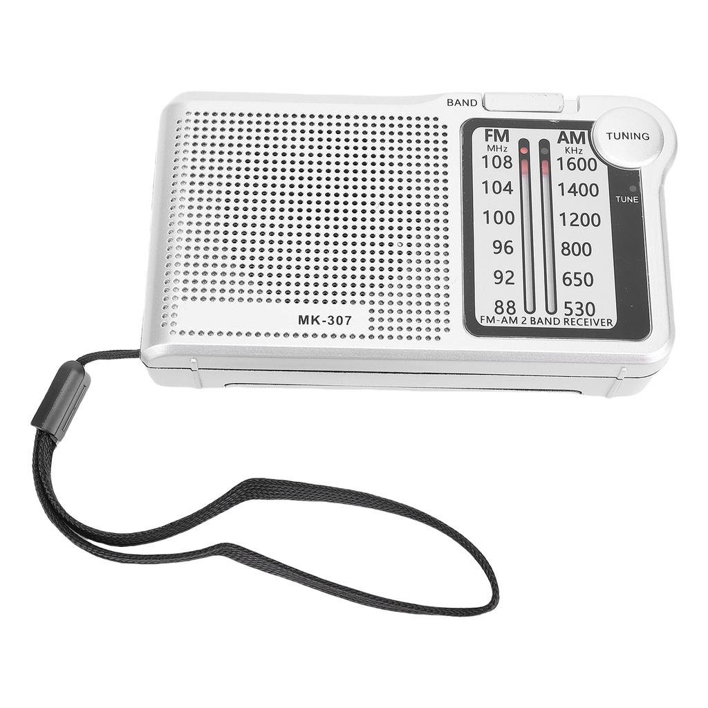 Portable Radio FM AM 3.5mm Headphone Jack Portable Rechargeable Radio for Study Work Life