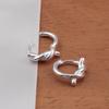 Latest 925 Sterling Copper Trendy Style Simple And Fashionable With A Loop And Rope Design Earrings