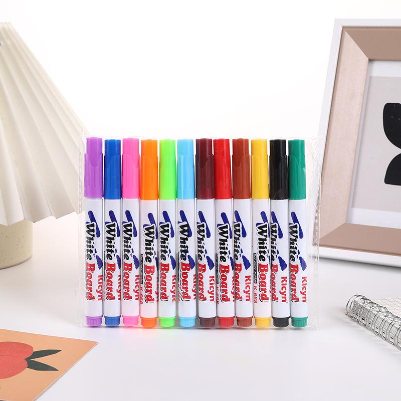 8/12 Colors Magical Water Floating Student Painting Brush  Whiteboard Markers Pen Suspension Kids Educational Painting Pen Toy Sets