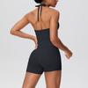 New Pure Color Brushed Back Strapless High-Waisted Yoga Set For Women - Sports Running Fitness Ensemble