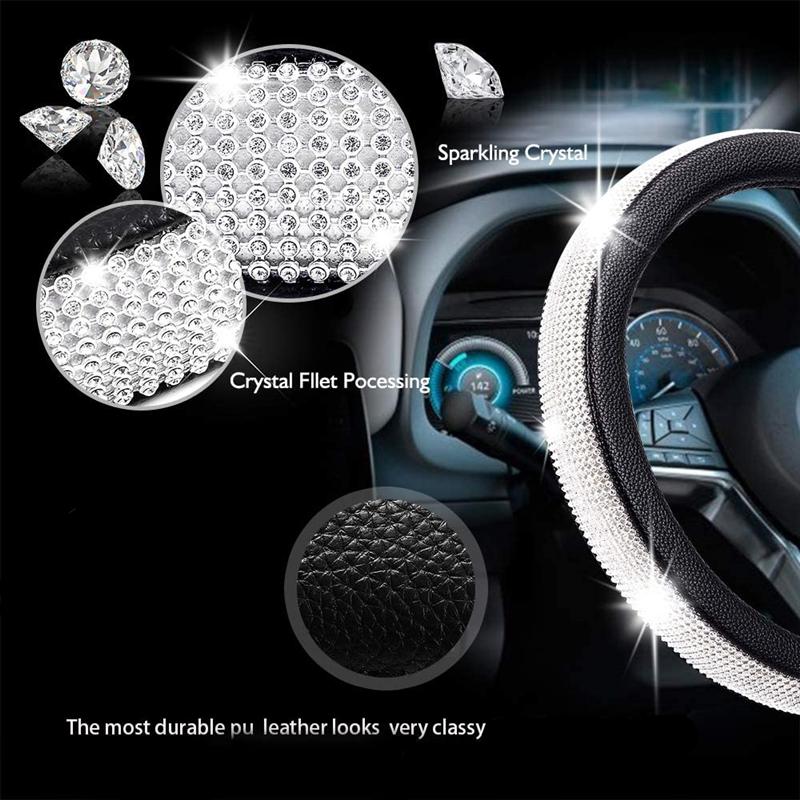 Bling Bling Strasuri Crystal Car Cover Volan Auto Kituri Accesorii Auto Styling pentru