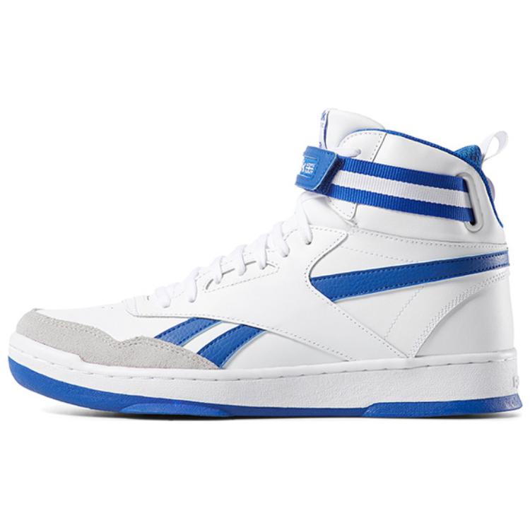

Reebok BB 5400 MU Кроссовки мужские баскетбольные высокие на шнуровке с круглым носком Белые Синие CN7224 40.5