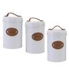 3PCS Food Sealing Storage Container Multifunctional Candy Tea Coffee Storage Canister for Kitchen Beige