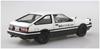 Aoshima Bunka Kyozai Initial D Serie 14 Takumi Fujiwara AE86 Trueno mit Fahrerfigur Plastikmodell (AOSHIMA) 1/24 Nr.
