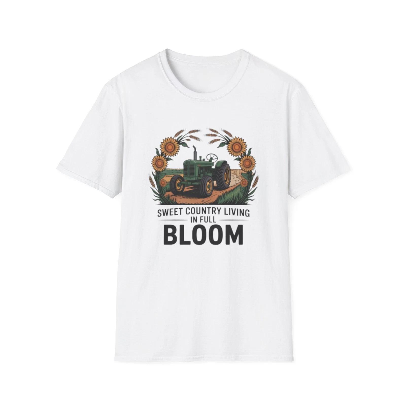 -Sunflower Tractor Bloom T-Shirt | Sweet Country Living Tee XL