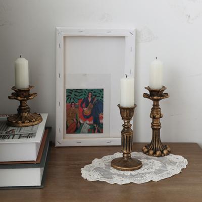 1 STÜCK Nostalgische Harzleuchter Bronze Kerzenständer Antike Kerzenständer Vintage Retro