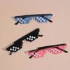1PC New Mosaic Glasses Anime Cool Funny Personalized Pixel Party Glasses