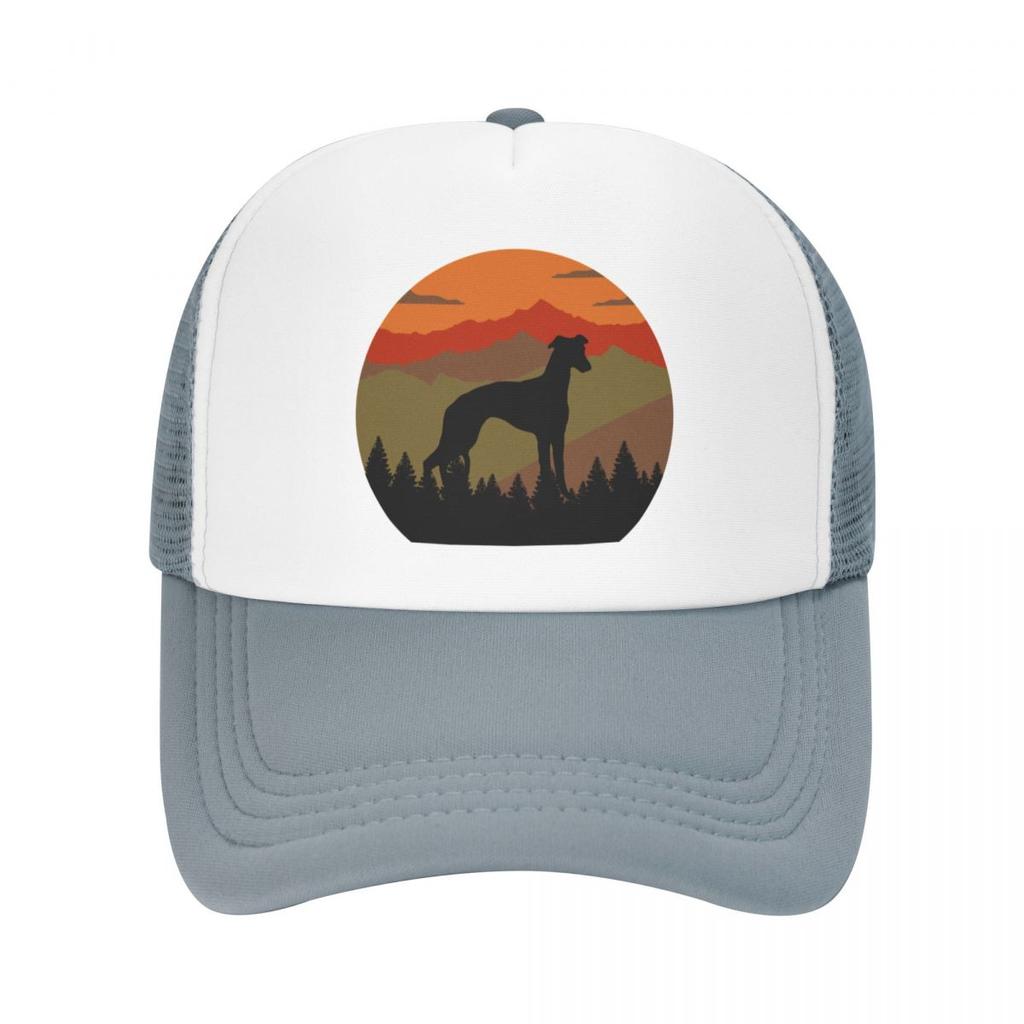 Vintage Sky Mountains Country Wilderness Whippet Dog Gift Baseball Cap Fashionable Derby Hat Hats Man Women'S
