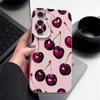 Retro Oil Painting Style Cherry Case For Samsung Galaxy A57 A37 A17 A56 A36 A26 A16 A55 A35 A25 A15 A54 5G S21 FE S22 S23 S24 Plus S25 Edge S26 Ultra