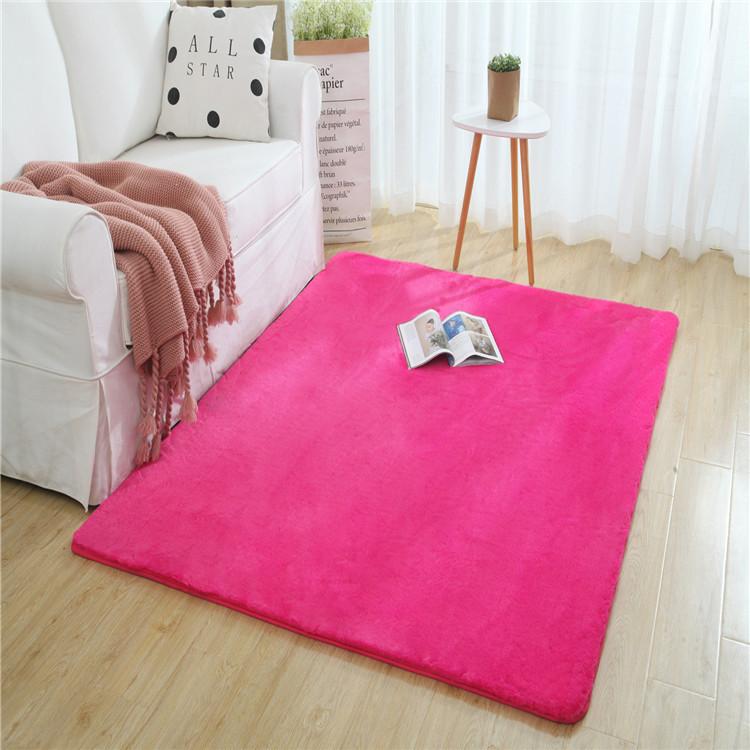 Inyahome Faux Fur Grey Rug for Bedroom Thick Fluffy Rug Non Slip Fuzzy Rabbit Fur Area Rug Shaggy Nursery Indoor Floor Carpet