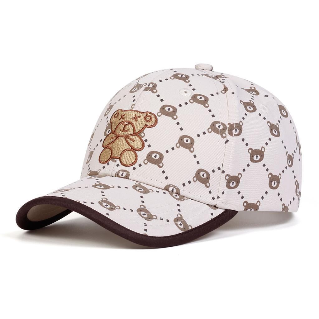 Children Little Bear Embroidery Fashion Baseball Hat Boys and Girls Cute Hats Outdoors Hiking Cap UV Protection Caps