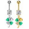 3/5 Reverse Crystals Faux Fake Belly Button Ring Belly Piercing Nombril Clip On Umbilical Navel Cartilage Clip Body Jewelry Gift