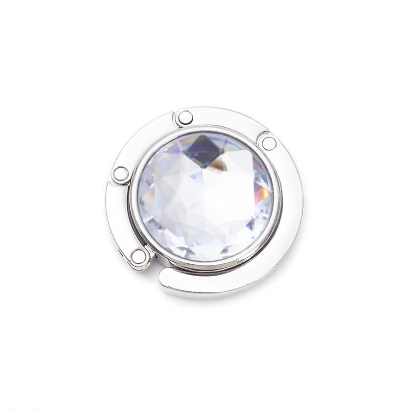 Silver Diamond Folding Handbag Hook - Custom Metal Zinc Alloy Hanger