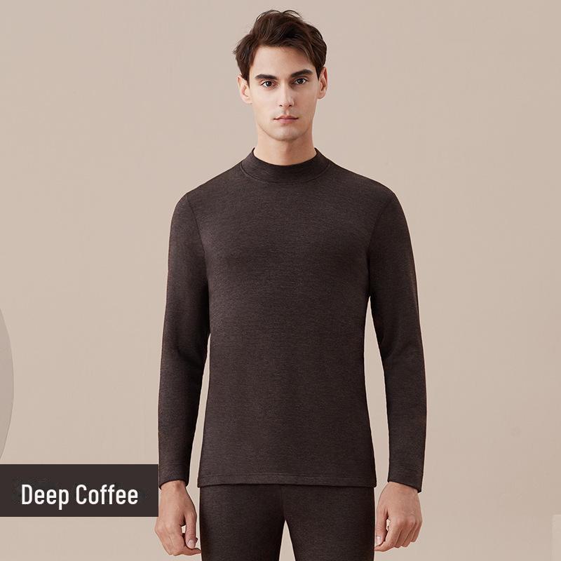 

Мужской шерстяной термобелье Carsonland с воротником средней длины и бархатной подкладкой для зимы XXX-Large