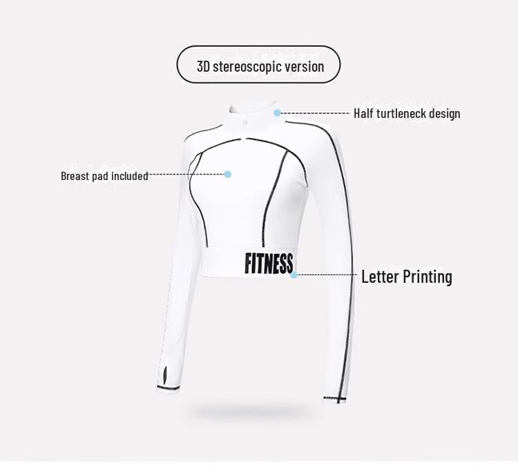 2025 Damen Yoga Fitnessanzug: Langärmiges Lauf- & Pilates-Top