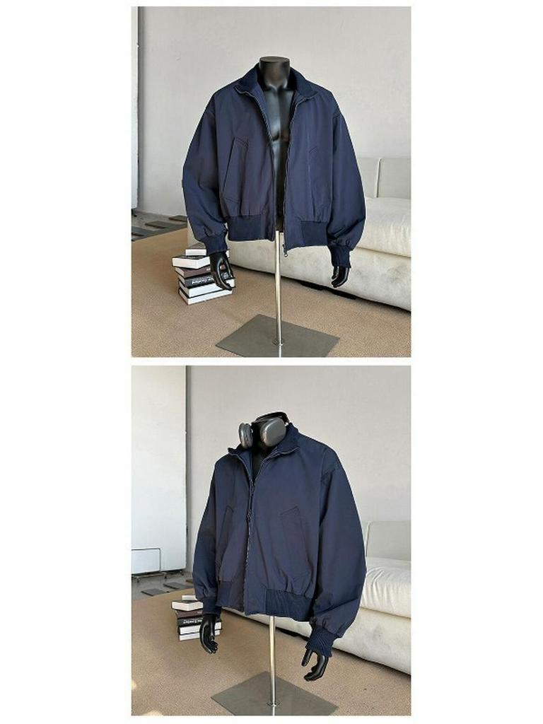 Men's American Bomber Pilot Jacket: Spring/Autumn Clean Fit Short High-Street Baseball Jacket