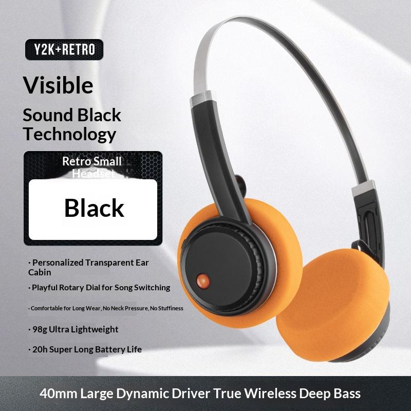 

New Transparent Mecha-Style Over-Ear Bluetooth Headphones Stereo Metallic Sci-Fi Gaming Headset With Rotating Sound Tuning A4