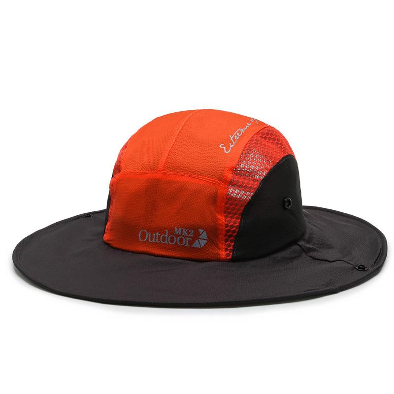 New mesh breathable bucket hat men's and women's outdoor shading big edge sun hat fishing hat