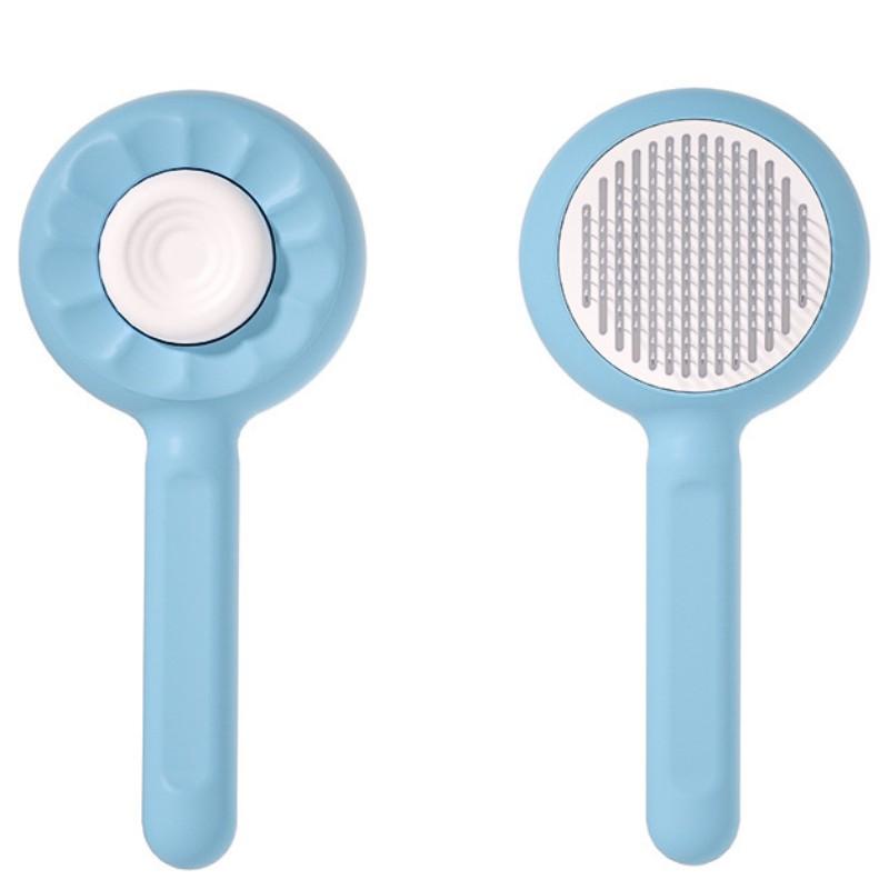Dog Comb One-click Pet Hair Remover Self Cleaning Dogs Brush Massage Cat Brush Dog Grooming Dogs Hair Comb Pet Accessories Combs