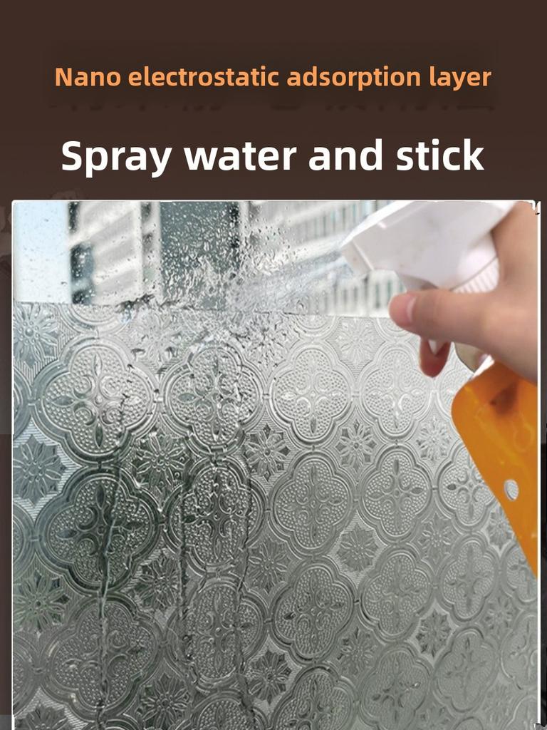 Transparent Frosted Glass Stiers Pattern Batoom Privacy Protection Against Light Exposure Home Decor Accories