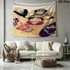 One Piece Monkey D Luffy Wall Tapestry Aesthetic Wall Hanging Printed Fabric Blanket Decorative Tapestries For Bedroom Living Room Home Decor