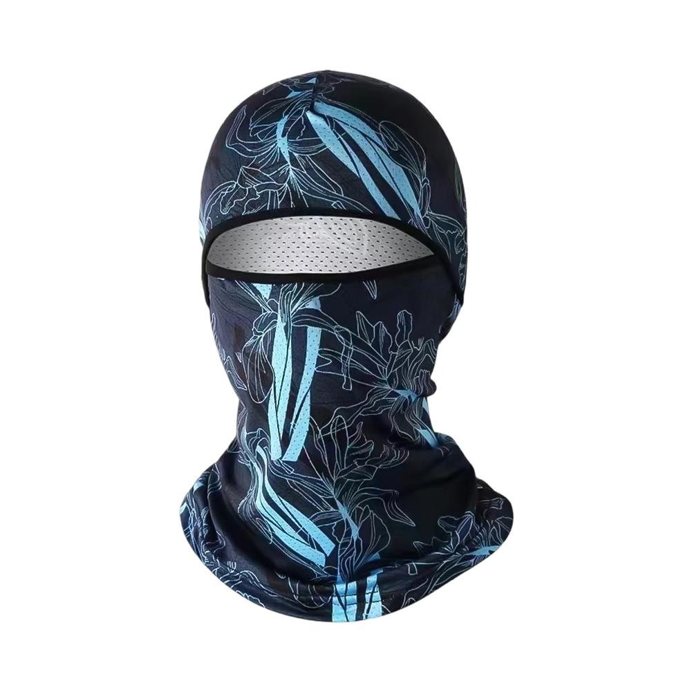 Summer Ice Silk Sun Protection Headgear Neck Guard Breathable Dustproof Cycling Mask Wearing with Helmets