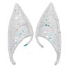 1Pair Elf Ears High Simulation Flexible Pointed Tip Luminous Glitter Cosplay Props Latex Halloween Costume Party Fairy Ears for Festival